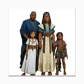 King And His Family Canvas Print