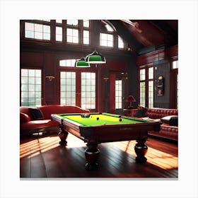 Billiard Room Canvas Print