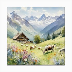 Alpine pass Canvas Print