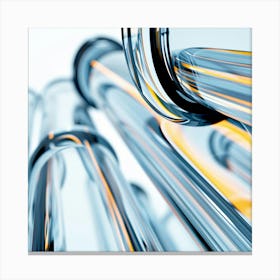 Close Up Of Glass Tubes Canvas Print