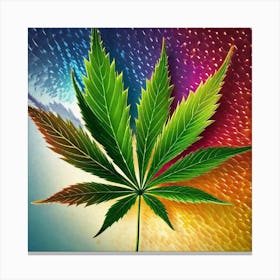 Marijuana Leaf 20 Canvas Print