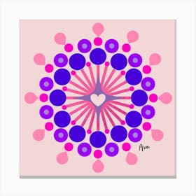 Heart Mandala Canvas Print