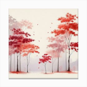 Japanese maple trees Canvas Print