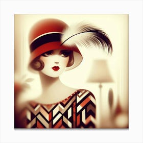 A woman from the 1920s or 1930s Canvas Print