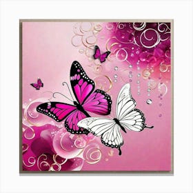 Pink Butterflies Canvas Print