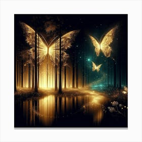 Butterflies In The Forest 2 Canvas Print