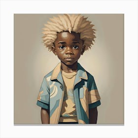 Black Boy With Dreadlocks Canvas Print