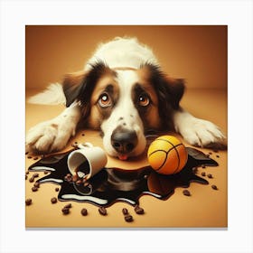 Coffee Dog Canvas Print