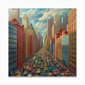 Traffic In The City Canvas Print