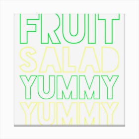 Fruit Salad Yummy Neon Canvas Print