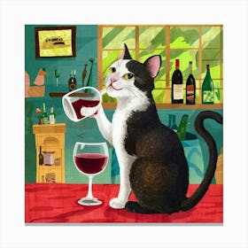 Wine For One Cat Drinking Wine 1 Kitchen Kitchen D A0qx3fjos16nepc7l0tlta U Jz6i0fsuqszx2rhywwqw Canvas Print