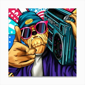 Hip Hop Dog Canvas Print