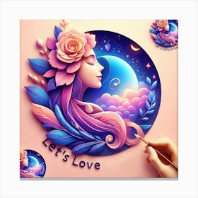 Let's Love 1 Canvas Print