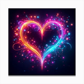 Colorful Heart Canvas Print