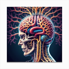 Human Brain And Nervous System 10 Canvas Print