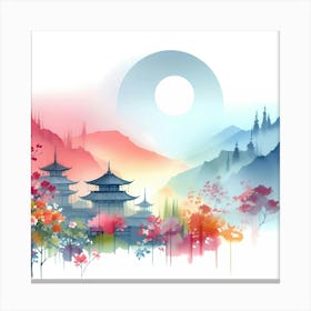 Chinese Landscape Painting 12 Canvas Print