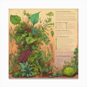 Information Sheet With Different Weird Fantasy Pla (7) Canvas Print