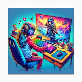 Gamer Girl Canvas Print