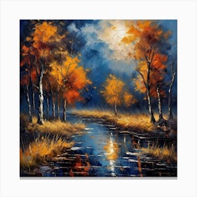 Autumn River Canvas Print