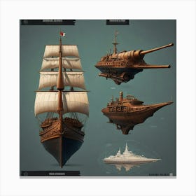 Default Create Unique Design Of Ship 1 Canvas Print