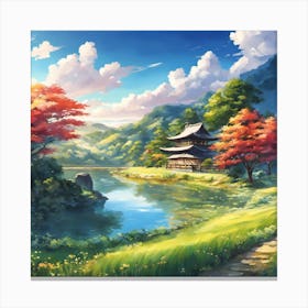 Japanese Landscape Canvas Print