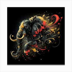 Abstract Elephant Painting Canvas Print