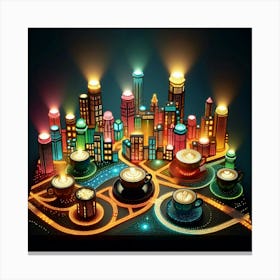 City At Night 1 Canvas Print