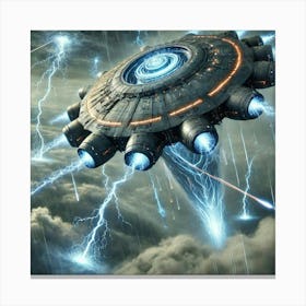 Aether Vortex Battleship Energy Conduits Canvas Print