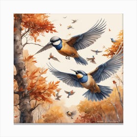 Autumn Birds 20 Canvas Print