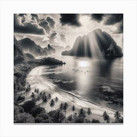 Black And White Photo 3 Canvas Print