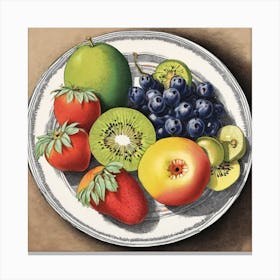 Fruit Plate Canvas Print