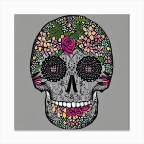 Day Of The Dead Skull Canvas Print