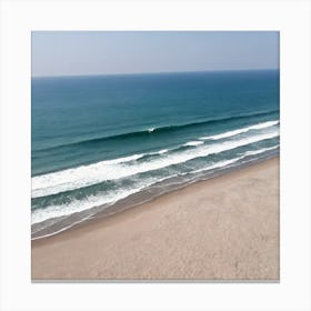 Aerial View Of The Beach 5 Canvas Print