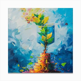 Tree In A Glass Startup Canvas Print