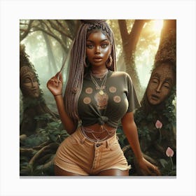 Sexy African Woman Canvas Print