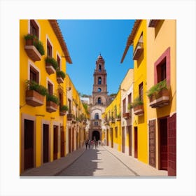 Street In Mexico City Canvas Print