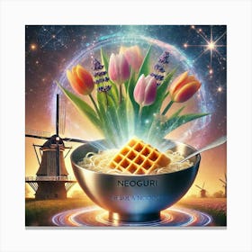 Tulip Field Mode Scifi Canvas Print