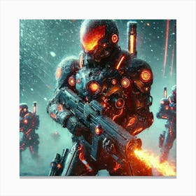 A Futuristic Sci Fi Depiction Of The Inferno Guard Canvas Print