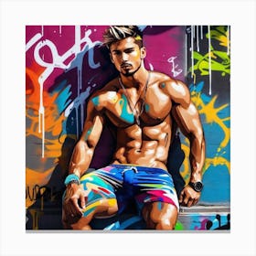 Sexy Young Man Canvas Print