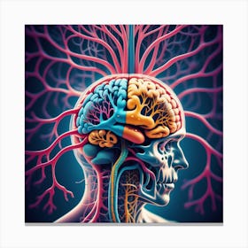 Human Brain And Nervous System 8 Canvas Print