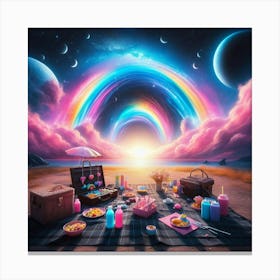 Rainbow Picnic 1 Canvas Print