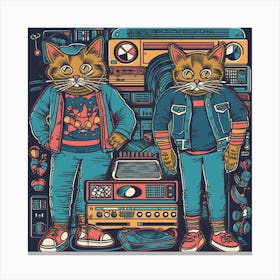 Hip Hop Cats 2 Canvas Print