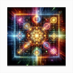 Quantum Grid Canvas Print