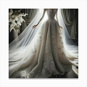 Beautiful Wedding Dress Canvas Print