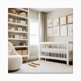 Neutral Nursery Canvas Print