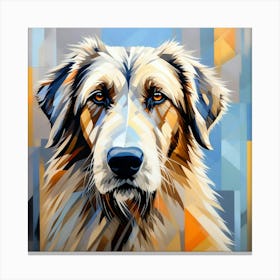 Abstract modernist irish wolfhound dog Canvas Print