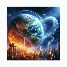 Earth In Space 6 Canvas Print