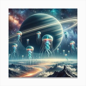 Jellies Own the Sky Canvas Print