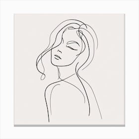 Line drawing of a Woman Canvas Print