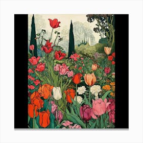 Tulips In The Garden 9 Canvas Print